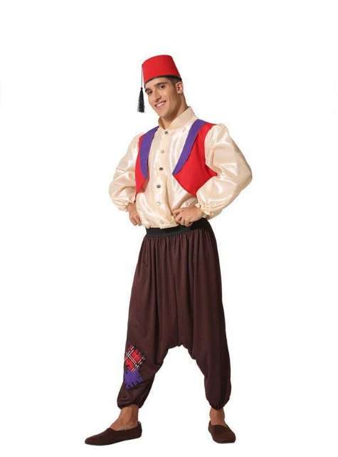 Disney Aladdin Live Action - Disfraz de Aladdin para hombre, Rojo 