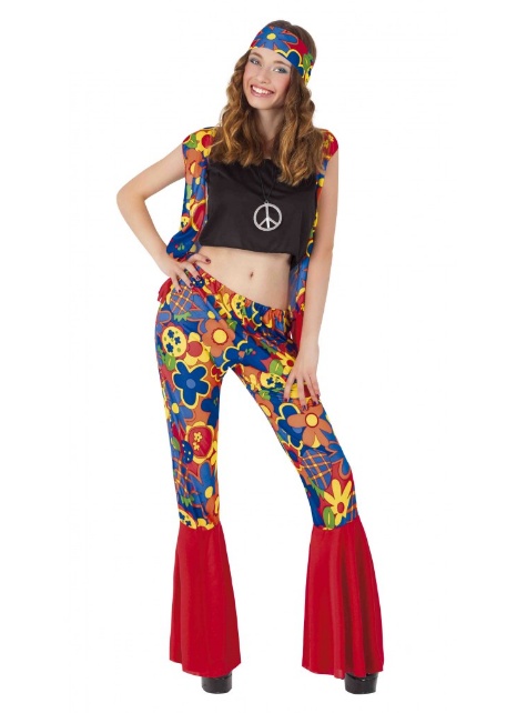 Experto Buena voluntad pueblo Disfraz Hippie Flower Power para mujer | MyHappyFun -Disfraces y  complementos